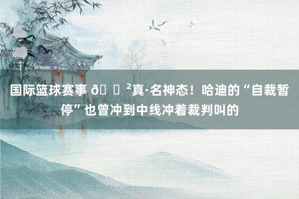 国际篮球赛事 😲真·名神态！哈迪的“自裁暂停”也曾冲到中线冲着裁判叫的