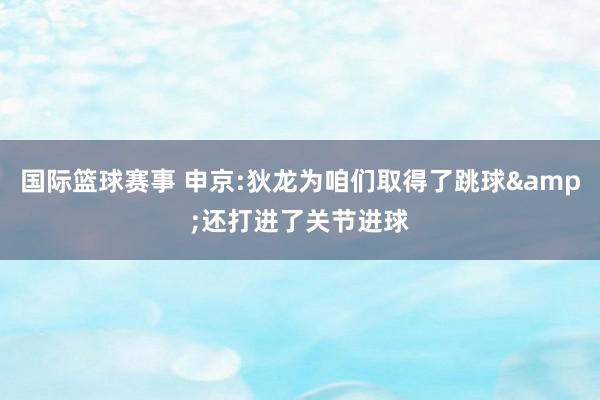 国际篮球赛事 申京:狄龙为咱们取得了跳球&还打进了关节进球