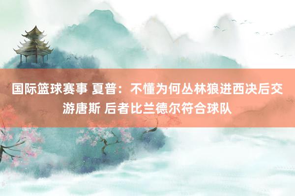 国际篮球赛事 夏普：不懂为何丛林狼进西决后交游唐斯 后者比兰德尔符合球队