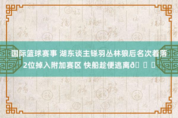 国际篮球赛事 湖东谈主铩羽丛林狼后名次着落2位掉入附加赛区 快船趁便逃离😋