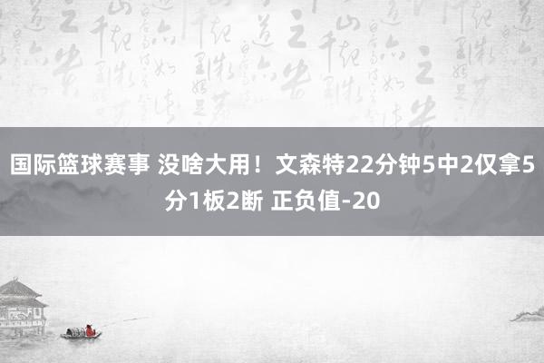 国际篮球赛事 没啥大用！文森特22分钟5中2仅拿5分1板2断 正负值-20